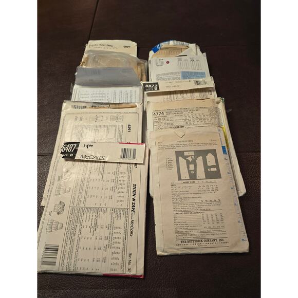 Lot of 10 Vintage Patterns All cut not Checked for completeness - Picture 2 of 3